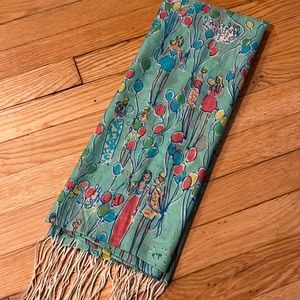 Lily Pulitzer Murfee Silk/Cashmere Scarf Sand Bar